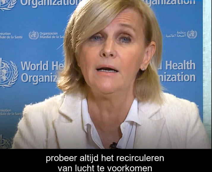 WHO over het voorkomen van luchtrecirculatie, 31 oktober 2020